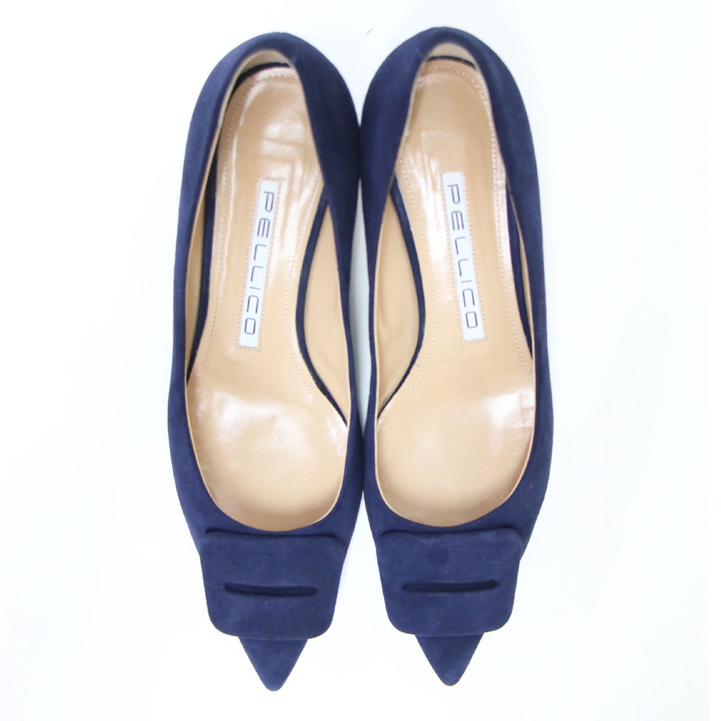 バックル スウェード パンプス / AELLI FIBBIA ポインテッドトゥ ローヒール