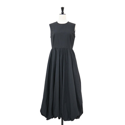 24春夏 ソリッド バルーン ロング ワンピース / ノースリーブ フレア ギャザー