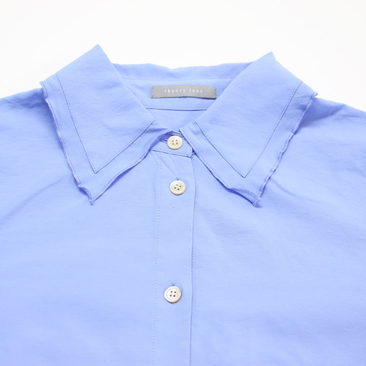 25春夏 ラッフルカラー シャツ / Marcy Anessa Blouse ブラウス フリル ウォッシャブル