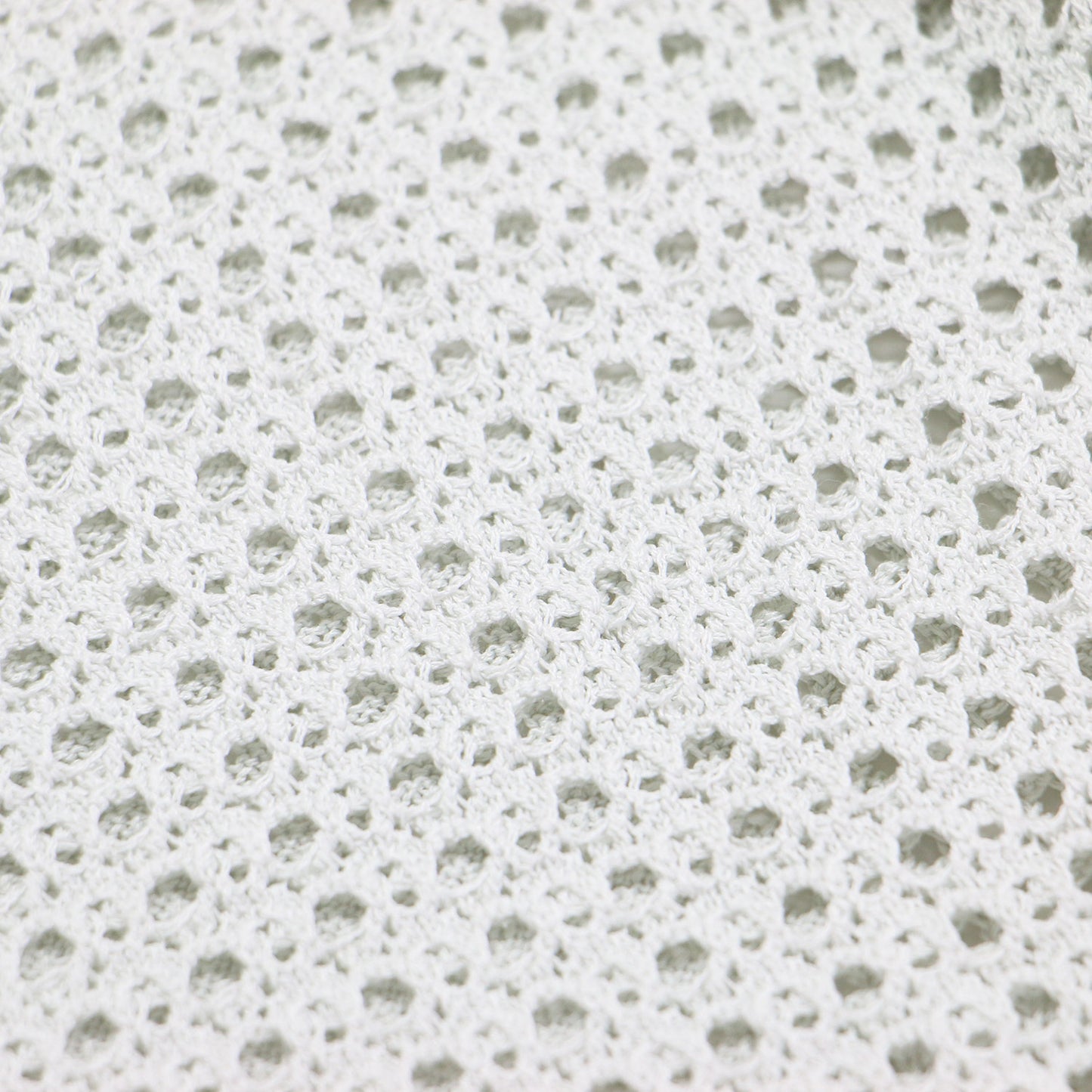 24春夏 アイレット 半袖 カーディガン / Suffork Cecile クルーネック 5分袖 メッシュ ウォッシャブル