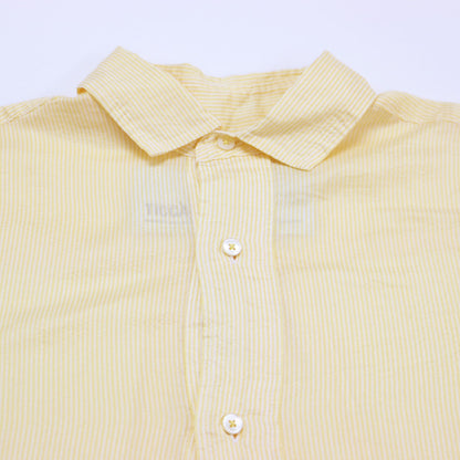 × Spick&Span 別注 スクエア ビッグ ロング シャツ / 長袖 ストライプ オーバーサイズ シルク
