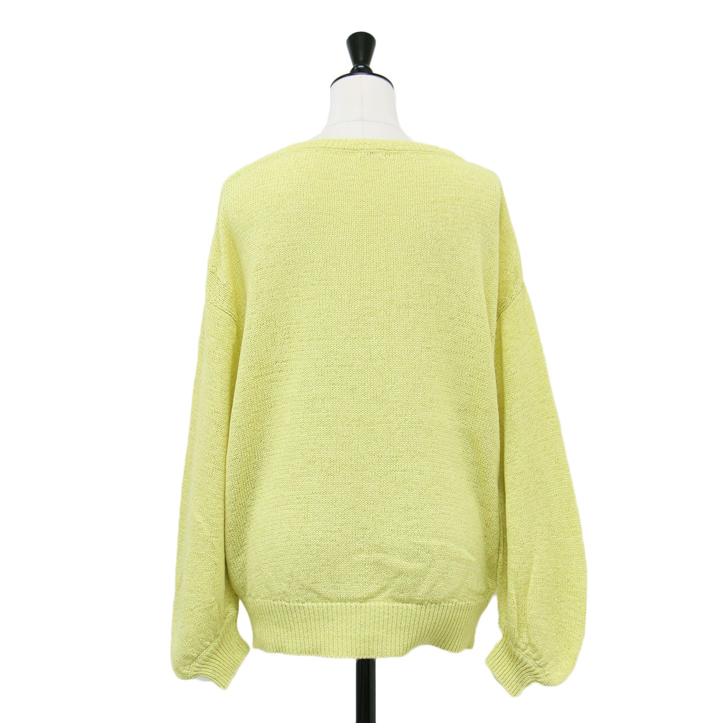 22春夏 テープヤーン クルーネック プルオーバー / ニット 長袖 ミドルゲージ リネン コットン