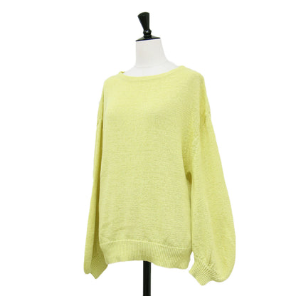 22春夏 テープヤーン クルーネック プルオーバー / ニット 長袖 ミドルゲージ リネン コットン