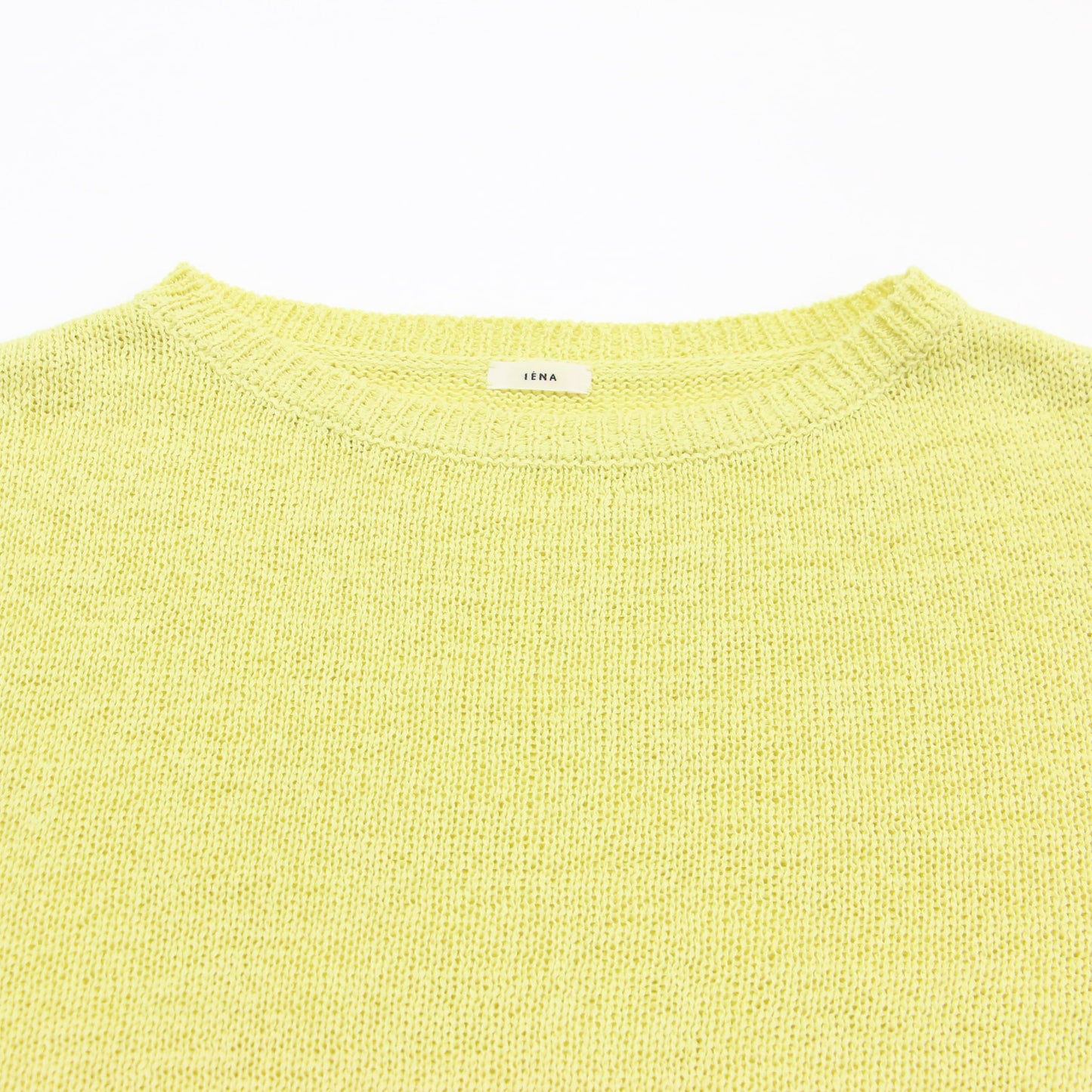 22春夏 テープヤーン クルーネック プルオーバー / ニット 長袖 ミドルゲージ リネン コットン