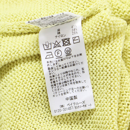 22春夏 テープヤーン クルーネック プルオーバー / ニット 長袖 ミドルゲージ リネン コットン