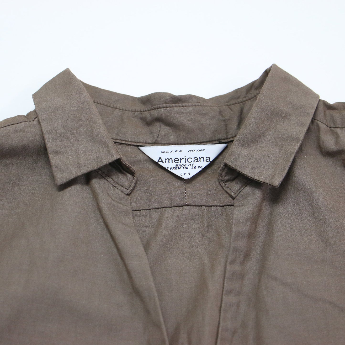 × AP STUDIO 別注 スキッパー ワイドシャツ / ブラウス 長袖 チュニック丈 スリット コットン