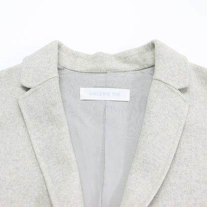 ライトメルトン チェスターコート / ロング テーラードカラー コクーン メンズライク ウール カシミヤ