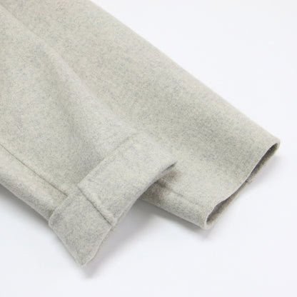 ライトメルトン チェスターコート / ロング テーラードカラー コクーン メンズライク ウール カシミヤ