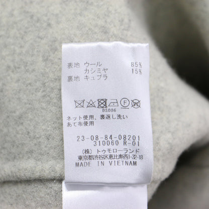 ライトメルトン チェスターコート / ロング テーラードカラー コクーン メンズライク ウール カシミヤ