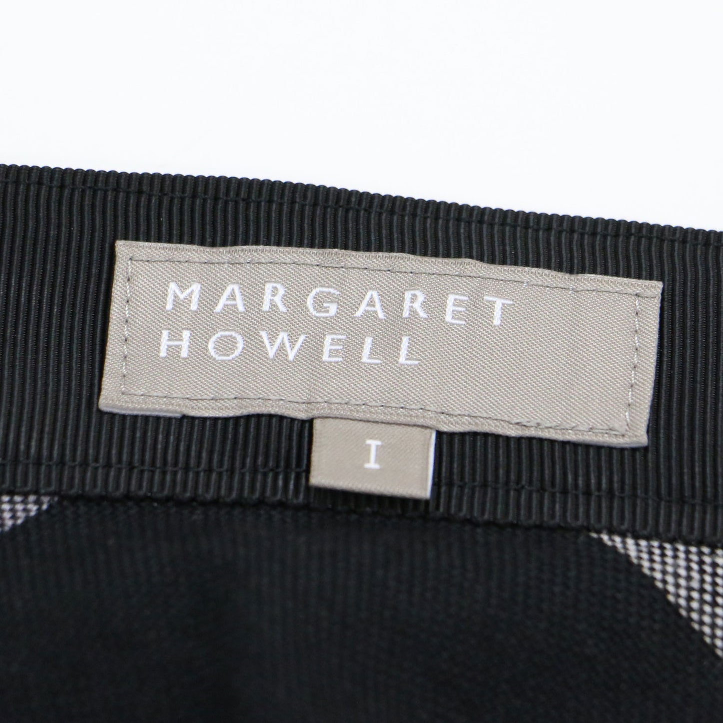 ラージチェック ウール ブレンド プリーツ スカート / LARGE CHECK WOOL BLEND ミディ丈 斜子織 フレア リネン