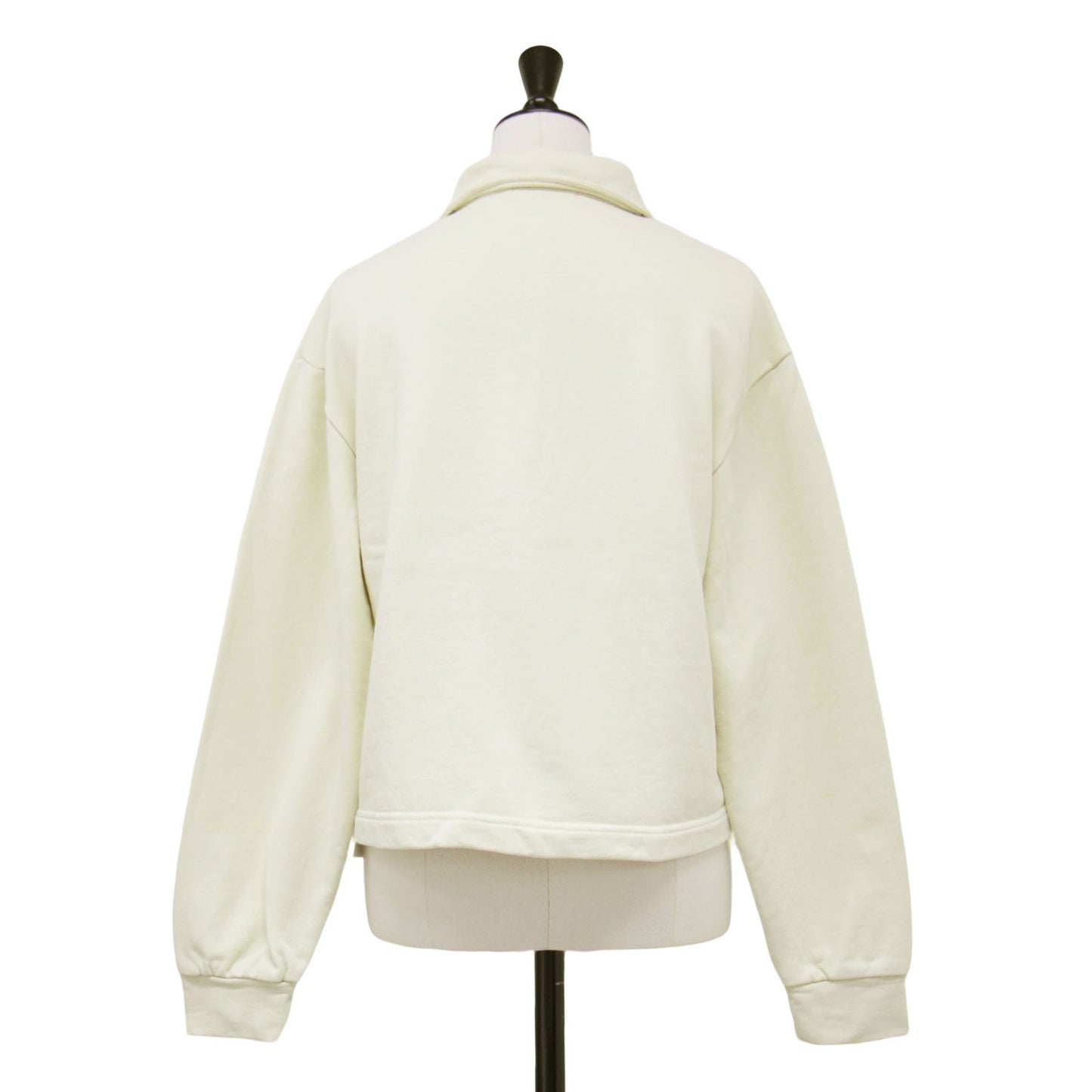 24秋冬 コットン 裏毛 ショート ポロ スウェット プルオーバー / 長袖 クロップド丈