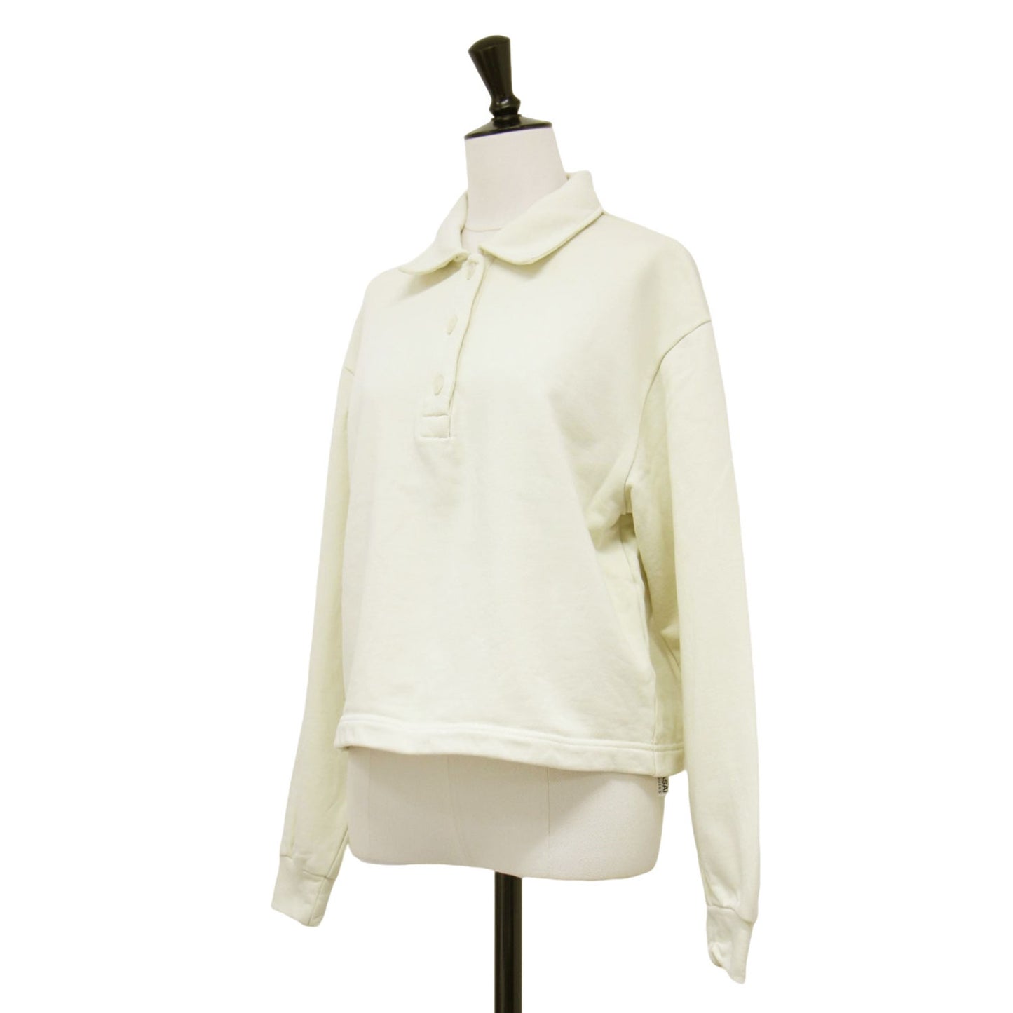 24秋冬 コットン 裏毛 ショート ポロ スウェット プルオーバー / 長袖 クロップド丈