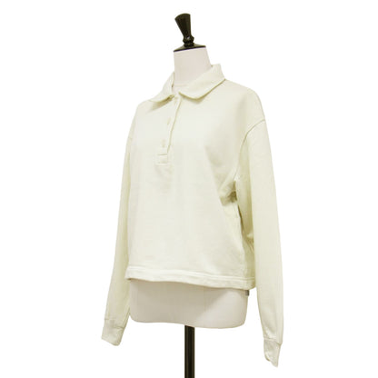 24秋冬 コットン 裏毛 ショート ポロ スウェット プルオーバー / 長袖 クロップド丈