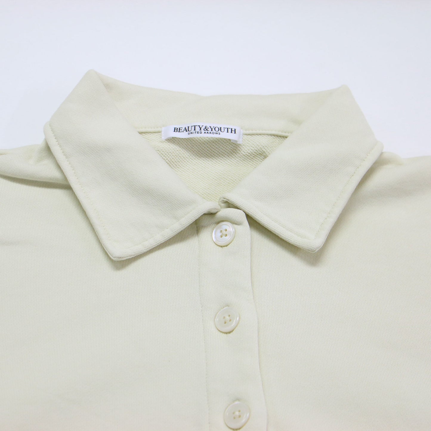 24秋冬 コットン 裏毛 ショート ポロ スウェット プルオーバー / 長袖 クロップド丈