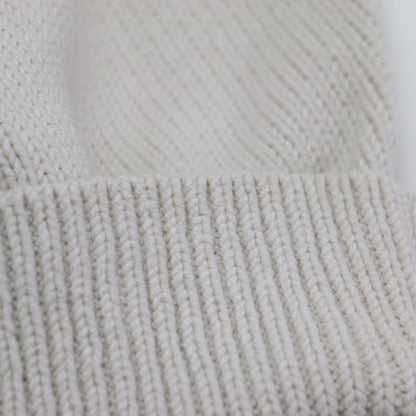 25春夏 クルーネック コンパクト ニット / BROOME/ SYNO 長袖 ショート丈 アイレットステッチ