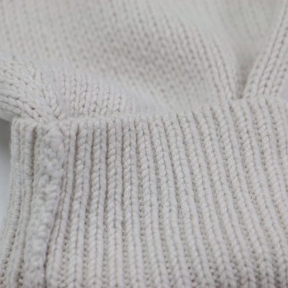 25春夏 クルーネック コンパクト ニット / BROOME/ SYNO 長袖 ショート丈 アイレットステッチ