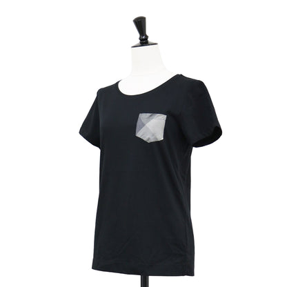 ポケット Tシャツ / カットソー クルーネック 半袖 ショートスリーブ コンパクト チェック ストレッチ コットン ウォッシャブル