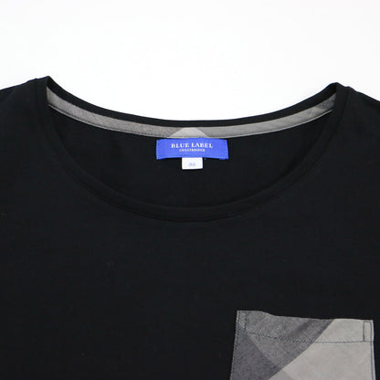 ポケット Tシャツ / カットソー クルーネック 半袖 ショートスリーブ コンパクト チェック ストレッチ コットン ウォッシャブル