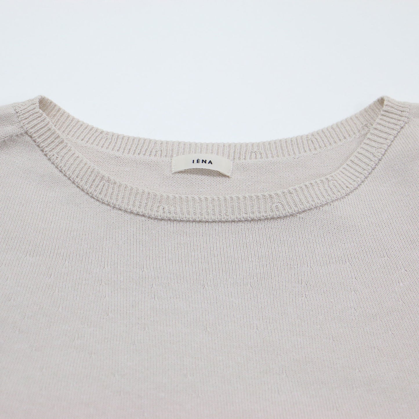 コットン ストレッチ タック パフスリーブ プルオーバー / ニット 5分袖 ボリュームスリーブ