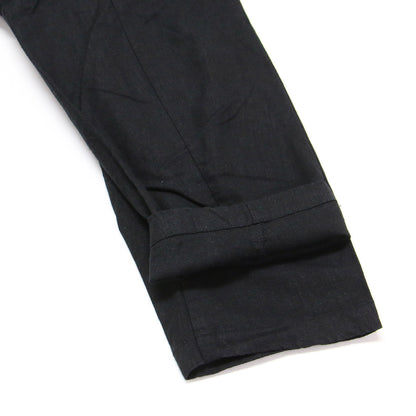 24春夏 リネンミックス ノーカラー ジャケット / 7分袖 Vネック