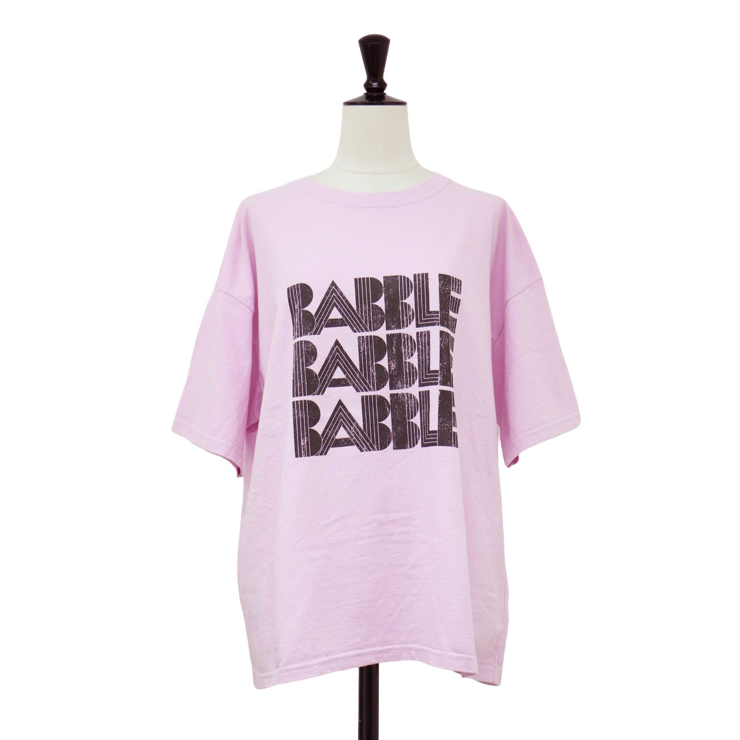 プリント ワイド Tシャツ / BABBLE PT カットソー 半袖 ショートスリーブ ロゴ コットン