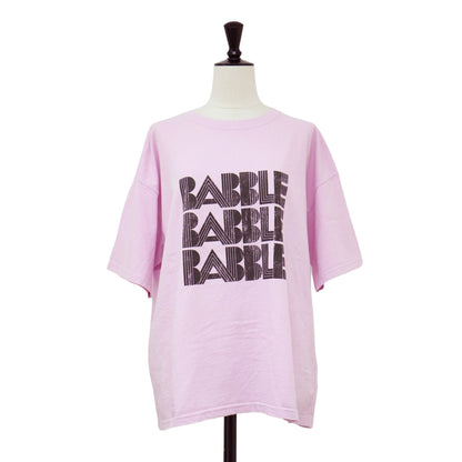 プリント ワイド Tシャツ / BABBLE PT カットソー 半袖 ショートスリーブ ロゴ コットン
