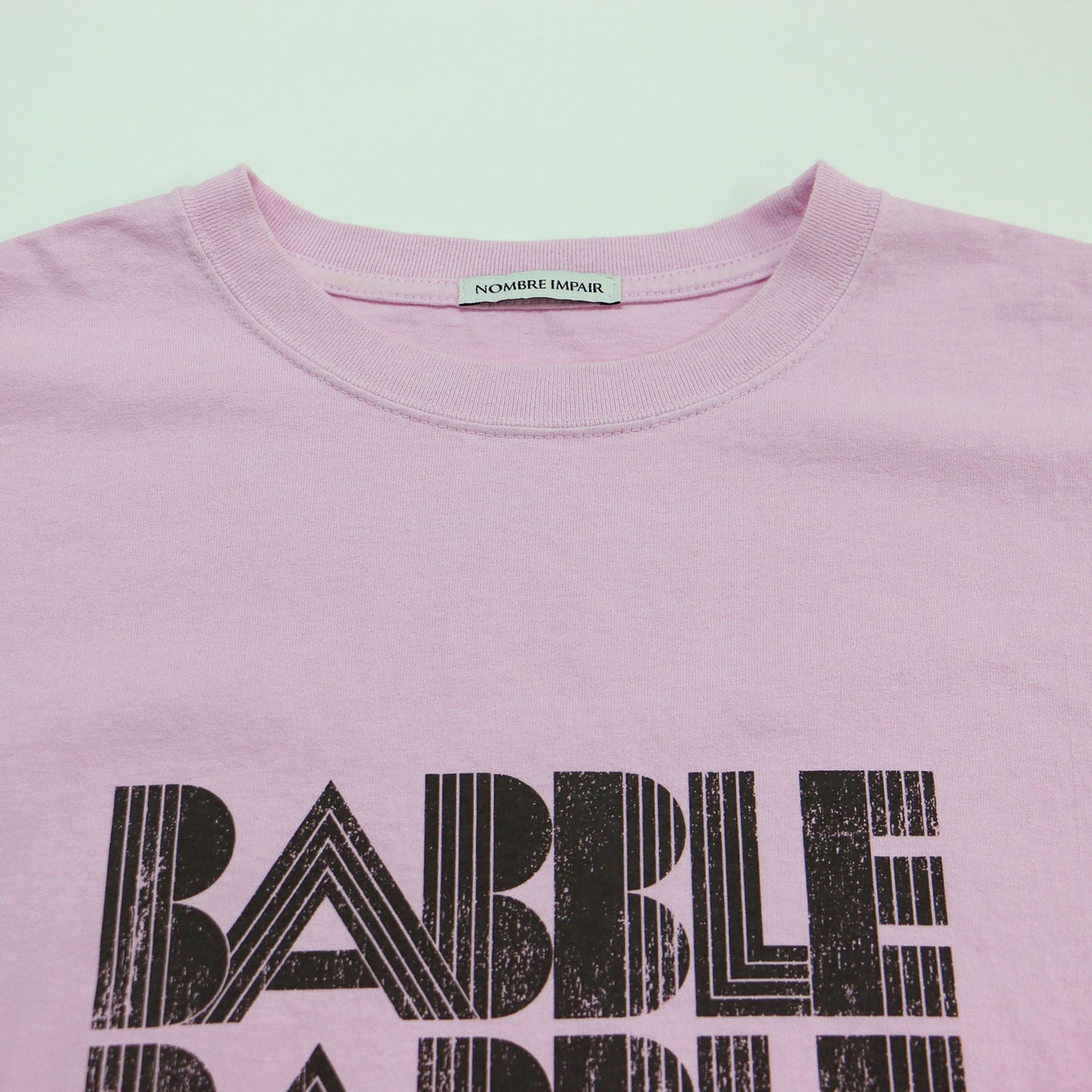 プリント ワイド Tシャツ / BABBLE PT カットソー 半袖 ショートスリーブ ロゴ コットン