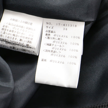 24春夏 コサージュ付き 白襟 メッシュ ドレス / ワンピース 半袖 ミディ丈 タック フレア