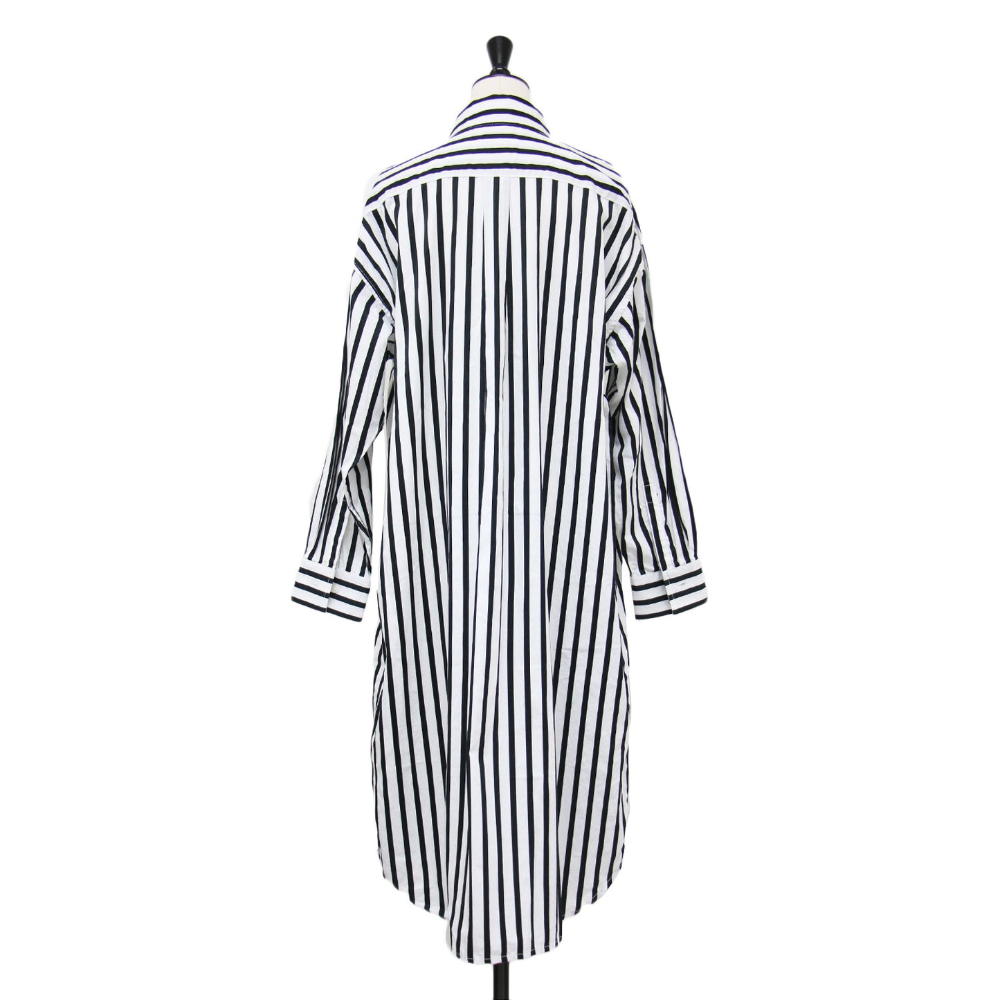 × SHIPS 別注 23春夏 ストライプ シャツ ワンピース / チュニック 長袖 ミディ丈 ワイドシルエット