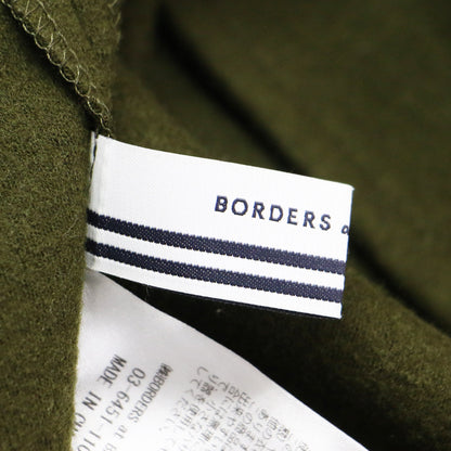 22秋冬 圧縮ウール フリル ボーダー ブラウス / BORDER CUFF WOOL TOP プルオーバー 7分袖 クルーネック コンパクトシルエット