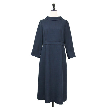 22秋冬 ルージュ ブッチャー ワンピース / ドレス 153-54305 七分袖 膝下丈 ロールカラー パイピング フォーマル