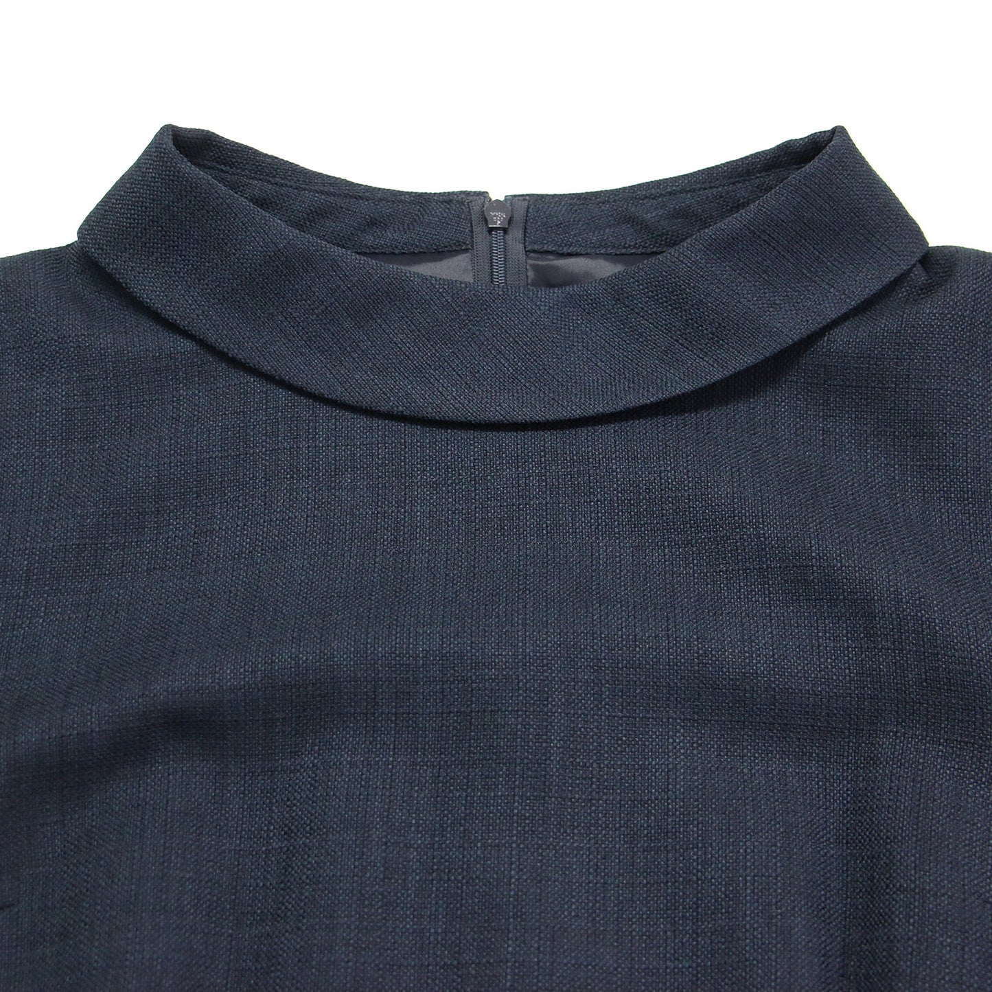 22秋冬 ルージュ ブッチャー ワンピース / ドレス 153-54305 七分袖 膝下丈 ロールカラー パイピング フォーマル