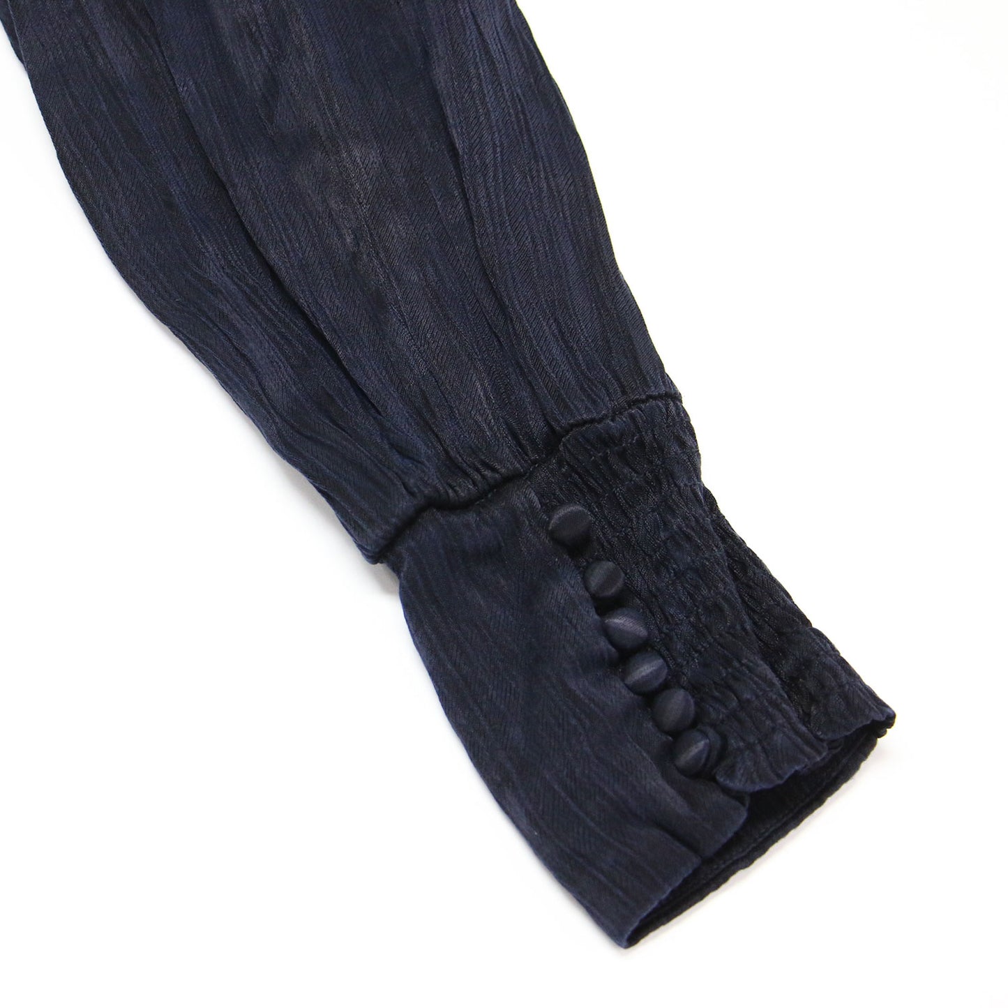 22秋冬 サテン タック ワンピース / ドレス 長袖 Vネック ロング丈 フレア リボン