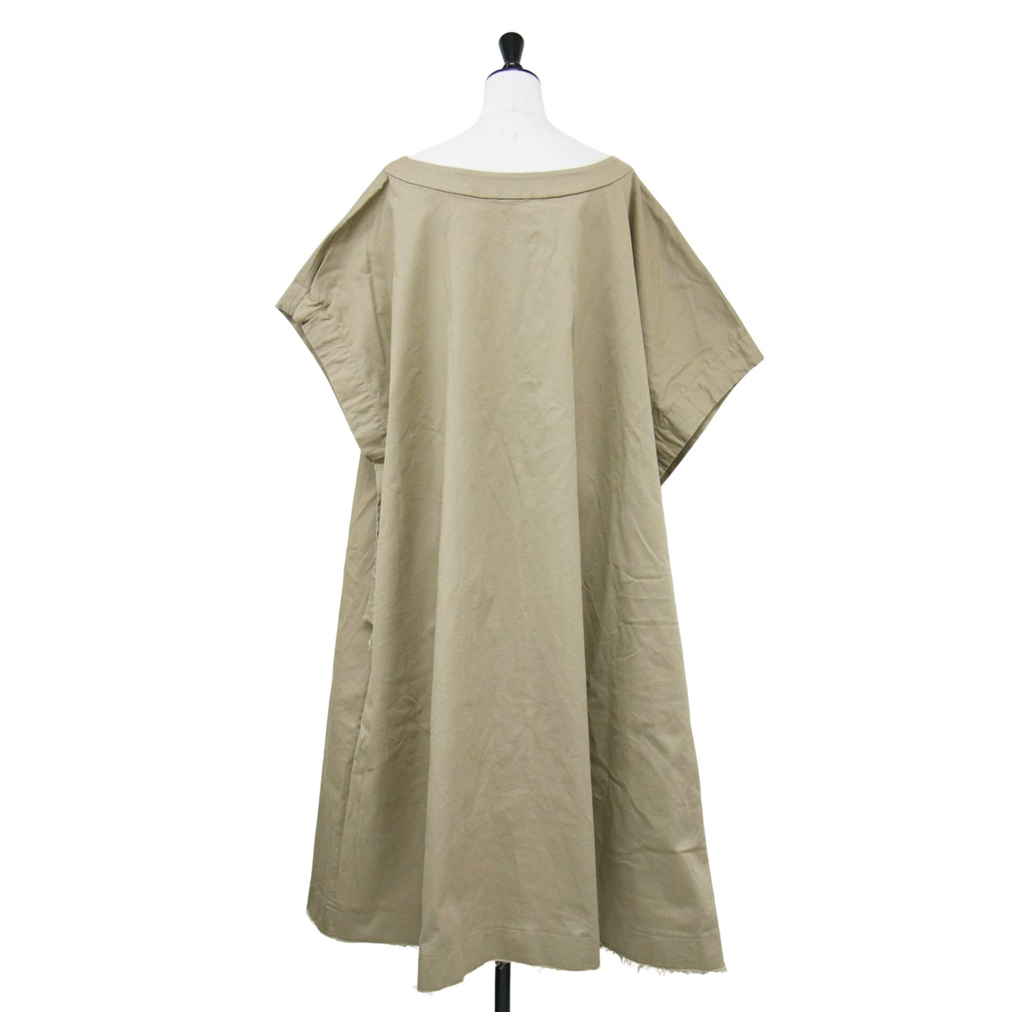 25春夏 ボリューム コットン ドレス / VOLUME COTTON DRESS ワンピース ハーフスリーブ チノ カットオフ ギャザー コットン
