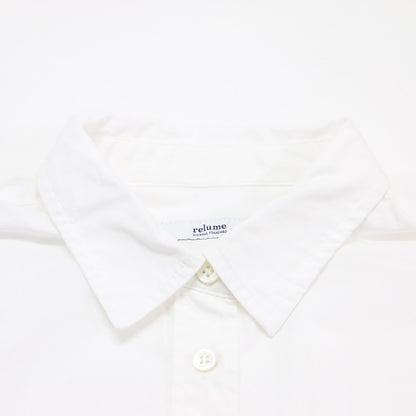 24春夏 コットン ブロード ボクシー シャツ / 半袖 5分袖 クロップド丈 レギュラーカラー コットン