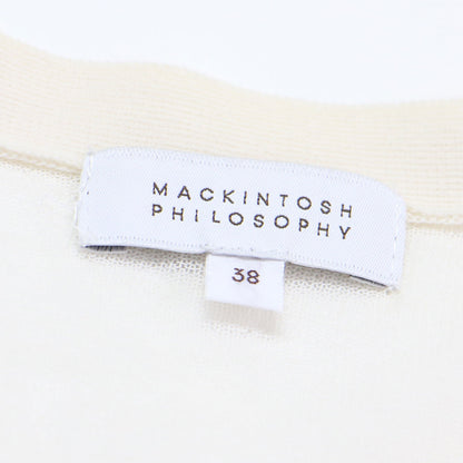 Vネック シアー ニット カーディガン / 長袖 コットン ナイロン