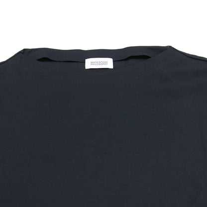 24秋冬 ボトルネック Tシャツ / カットソー 半袖 スムース スリット シルケット加工