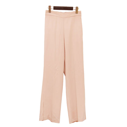 24春夏 後ろゴム シガレットパンツ / イージーパンツ フルレングス フレア センタープレス スリット