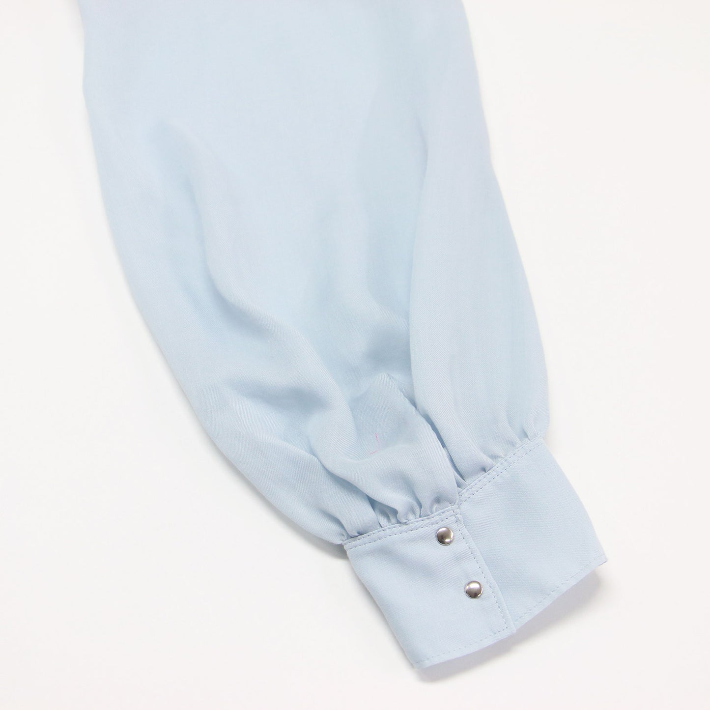 シアー クロス ボリューム スリーブ ブラウス / プルオーバー 長袖 ボリューム スリーブ ギャザー