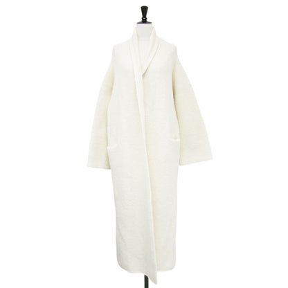 23秋冬 ショールカラー ロングカーディガン / LONGSHAWL ガウン 長袖 ストレート アルパカ