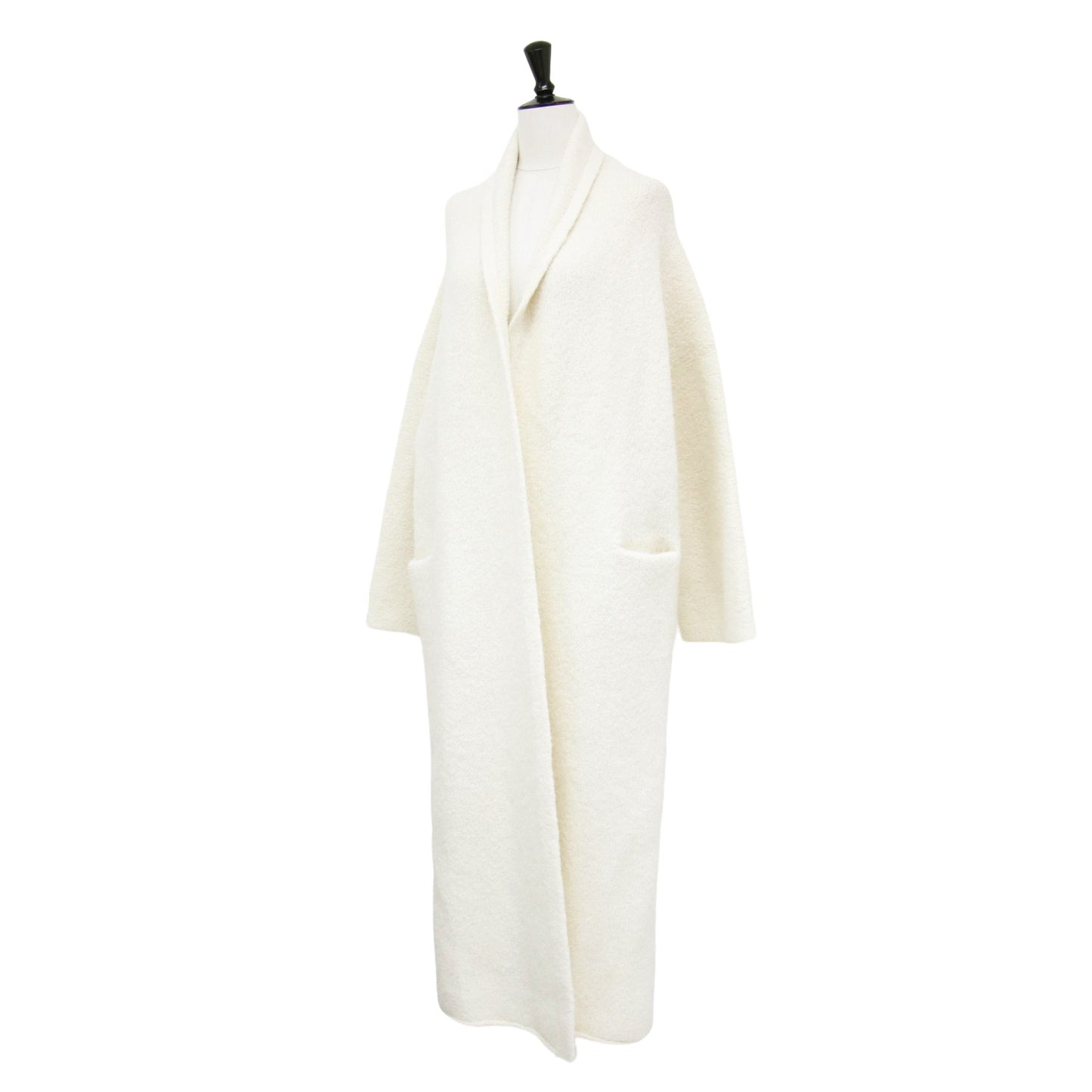 23秋冬 ショールカラー ロングカーディガン / LONGSHAWL ガウン 長袖 ストレート アルパカ