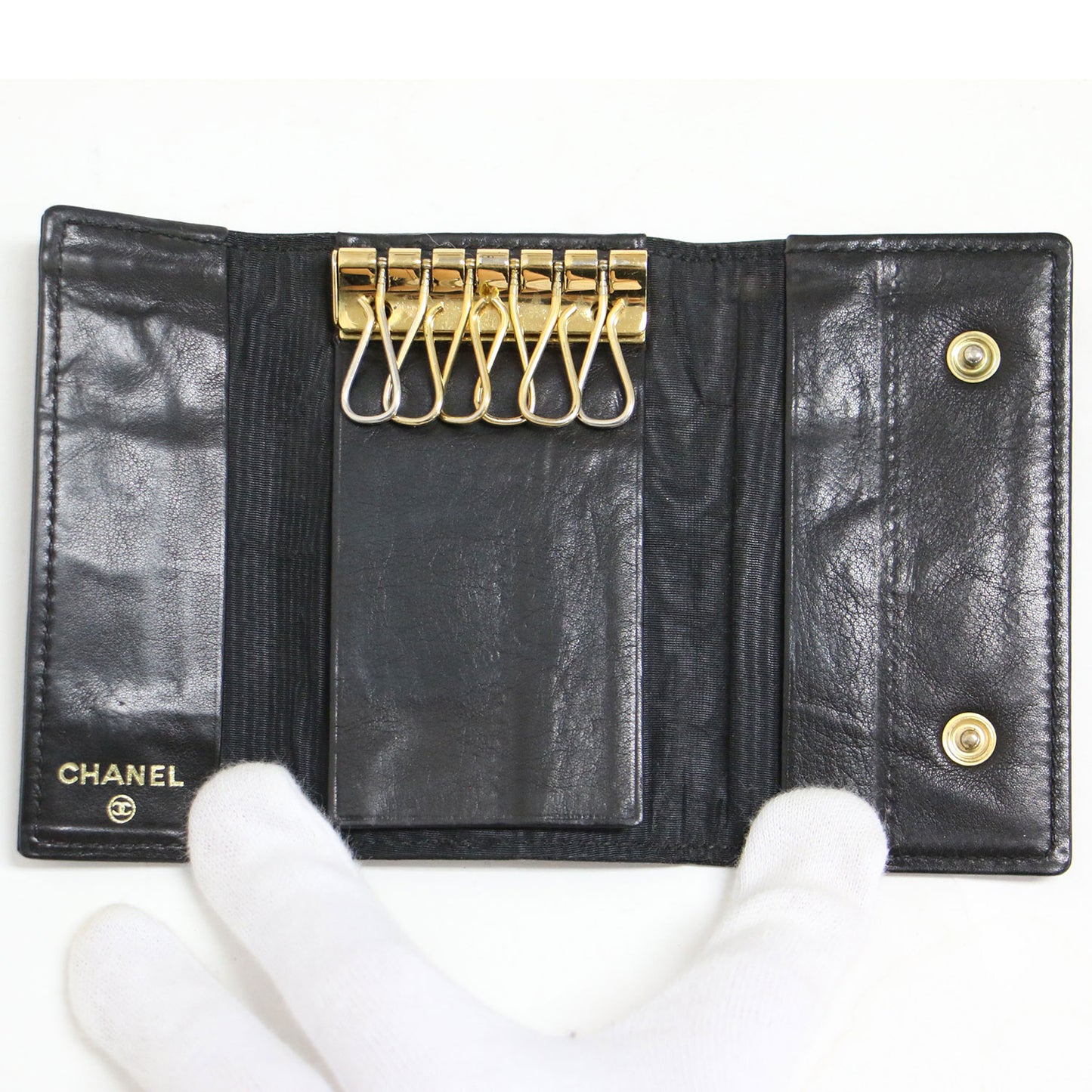 ココマーク キャビアスキン キーケース / 6連 ロゴ レザー 本革 ヴィンテージ