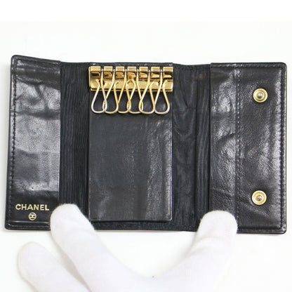 ココマーク キャビアスキン キーケース / 6連 ロゴ レザー 本革 ヴィンテージ