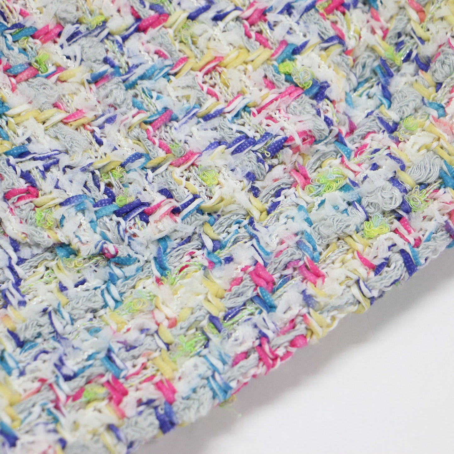 カラーニット ツイード ニット ジャケット / カーディガン 長袖 ノーカラー ヨネトミ