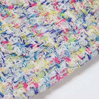 カラーニット ツイード ニット ジャケット / カーディガン 長袖 ノーカラー ヨネトミ