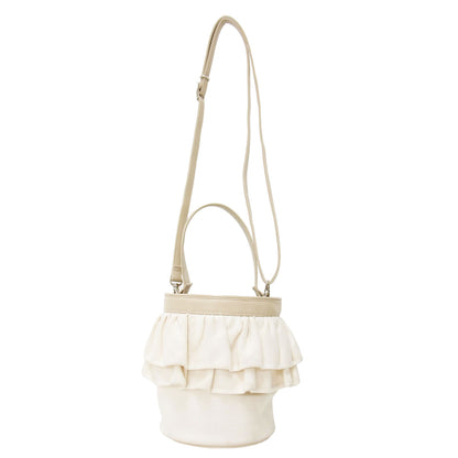 シティ 帆布 フリル 2WAY ハンドバッグ SCI-004 / ショルダーバッグ バケツ キャンバス コットン