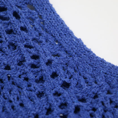 25春夏 クロッシェ編み ノースリーブ ニット / Eyelet Stitch Emma Sweater プルオーバー ショート丈 クルーネック 透かし編み アイレット