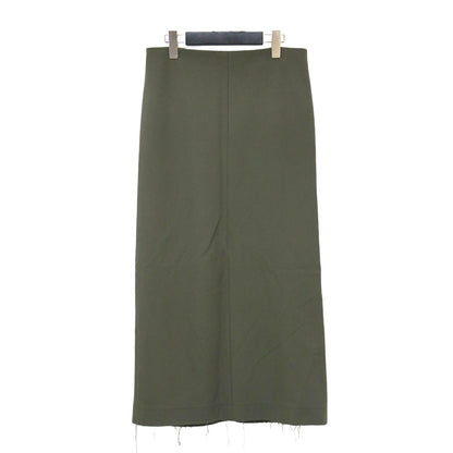 21春夏 SCENTOF ストレッチ Iライン スカート / ロングスカート タイト スリット カットオフ