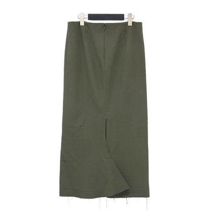 21春夏 SCENTOF ストレッチ Iライン スカート / ロングスカート タイト スリット カットオフ