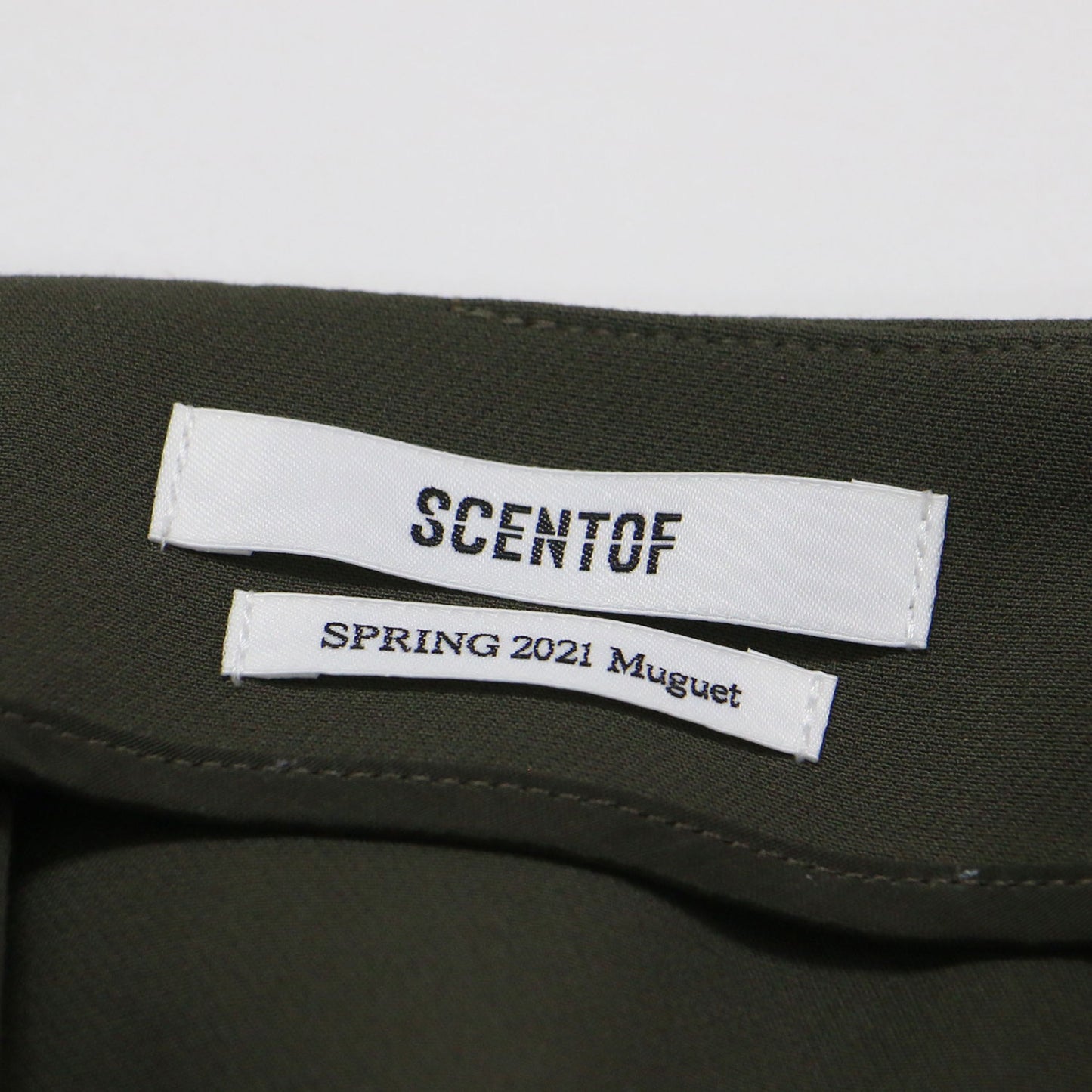 21春夏 SCENTOF ストレッチ Iライン スカート / ロングスカート タイト スリット カットオフ